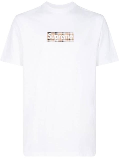 supreme burberry 2022 box logo|supreme Burberry t shirt.